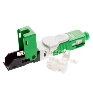 Reusable Fiber Optic Mechanical Connector Green SC/APC Conector Rapido De Fibra