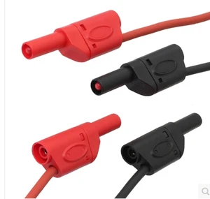 Special High Voltage Test Line 4mm Banana Plug Socket Terminal Stacked Connection Voltage Current Tests Banana Tip Connectors