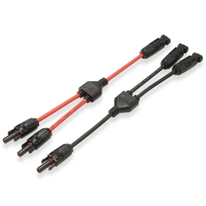 High Quality Y Branch PV Cable Connectors 1000v-1500v XLPO Tinned Solar Panel 4-6mm2 PV DC Solar Cable Connector MCX For Power