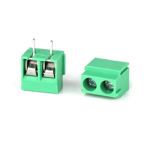 5.0mm Pitch 2pin Vertical PCB Screw Type Terminal Block 126-5.0-2pin Copper Screw Terminal Block Connector