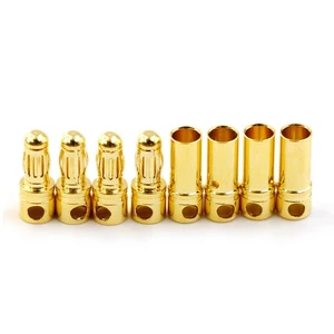 3.5mm Gold Plated Banana Plug 35A High Current Lantern Type Male Female Connector for RC Brushless Motor & ESC Connection GC3510