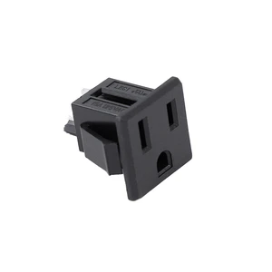 15A 250V AC Power Inlet Embed Uk Plug Female Industrial 3pin Wall Socket Ac Outlet Socket