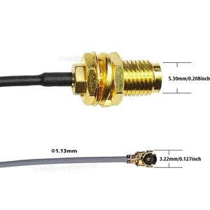 RF Waterproof Coaxial Cables IPX Ufl To RP SMA-female 13mm Connector MHF4 Coax Cable RG Series 1.13 1.37 0.81mm Pigtail Cable