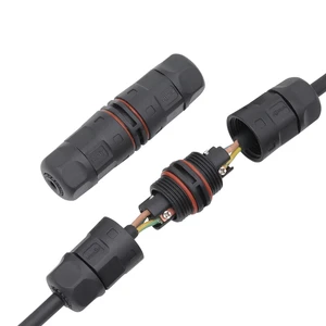 AOAHU Screw Lug 2Pin Cable Connector 20A Circular Plastic IP Connector LED Lighting IP68 Waterproof Plug For Outdoor Indoor