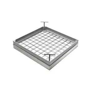 Invisible Aluminum Manhole Cover Recessed Design A15 Load Rating for Tile Paving Walkway