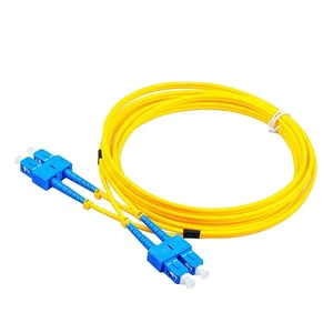 High Quality Sc Apc Simplex Single Mode Optic Fiber Patch Cord Sc To Sc Sc Upc Lc Fc St Optical Connector Fiber Optic Cable