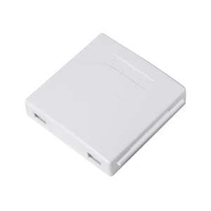 Fire Retardant 2 Port Fiber Optic Terminal High Quality ABS White LC Connector FTTD Wireless Lan Desktop Box