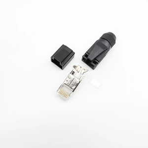 Industrial RJ45 Connector Metal Plastic CAT5E CAT6A Ethernet Profinet EtherCAT Plug Straight Angled RJ45 Industrial Connector