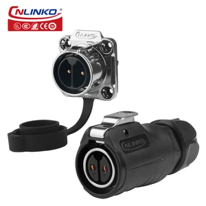Cnlinko Manufacturer IP68 LP 20 2 Pin Plastic and Metal Aviation Connectors Male Female Wiring Screw Waterproof Cable Connectors