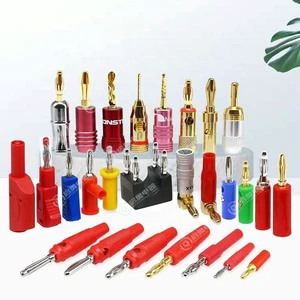 High Quality Gold Plated 4mm 2mm 3mm Banana and Tip Connectors Factory Direct Supply Copper Banana Plug