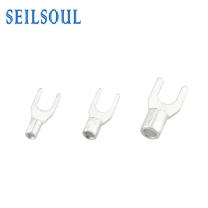 SNB Series Copper/Brass Non-Insulated Spade Terminal with Tin Plating for Electrics