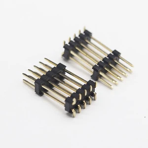High Quality Connector Pcb Board 2.54mm 2*15p 2*20p 2*30p 2~60pins 2 Row Double Plastic Straight Curved Pin Header Connector