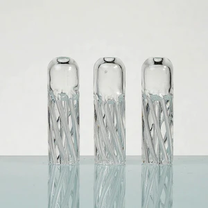 2026 New Developed Glass Vortex Rip Tips 7 Holes Spiral Joint Tips Bullet Style 12mm Glass Head Tip Filter Core for Pre Rolling