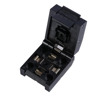 Low Impedance QFP Socket for Needle Connection 48 64 80 100 144 176 Pins 2 in 1 Socket 0.5 mm Pitch IC Test & Burn-in Socket