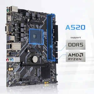 AMD A520 Micro ATX Motherboard DIY Computer Supports AM4 Processors Ryzen Series M.2 SSD Max DDR4 64GB