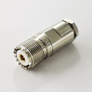 Antenna Wire Electrical Waterproof PL259 UHF Female Clamp RF Coaxial Jack Connector for RG58 Cable