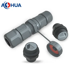 Easy-to-install 8-pin 24awg RJ45 Straight-through Ethernet Connector