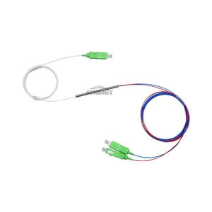 1310/1550nm 60/40 Ratio 1x2 FBT Fiber Optic Coupler Splitter With SC / APC Connector For GPON