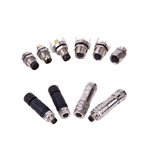 OEM/ODM M8 IP67 Waterproof Brass Contact Panel Mount Connector for Industrial Automation Ethernet (CE RoHS Reach Certified)