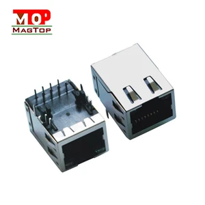 Two USB Ports Shielded RJ45 Connector with Transformer and LED Ethernet Connectors Product