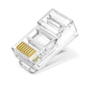 Cat5 Connectors RJ45 Crimp Modular Plugs Ethernet Cable End Plug LAN Netowork Connector 8P8C UTP Gold Plated