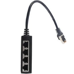 RJ45 1 Male to 4 Female LAN Ethernet Socket 2/3 Port Splitter Ethernet Cable Networking Extender Cable Adapter Accessories