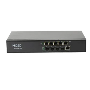 HiOSO HA7004T Without PON Modules 4PON EPON OLT Modules 2026 New Arrival Fiber Optic Equipment FTTx 4 Ports Mini OLT FTTH