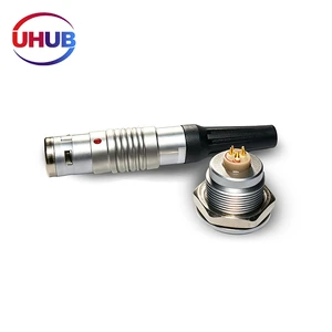 Hermetic IP68 360 EMC Shielding FGG.2K 12 Pin Free Receptacle Push Pull Self-Latching Connector For Marine Electronics