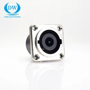 8 Pins Copper Contact IP65 Rated Speakon Female Chassis Mounted Socket Panel Microphone Connector