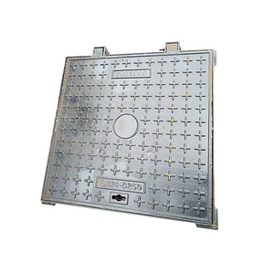 EN124 D400 Ductile Iron Manhole Cover - 600x600mm Square Cast Iron Gully Grating & Frame for Municipal Road Infrastructure