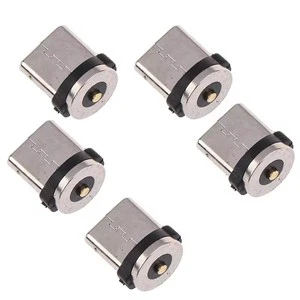 DC Magnetic pogo pin Connector Cable Male female jack Wire bonding type Magnet for Micro USB /Type-C Adapter plug with pcb board
