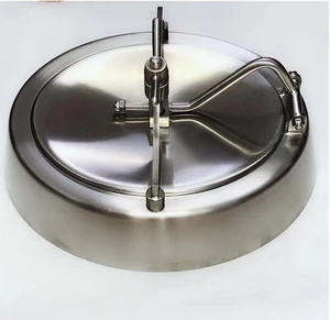 Sanitary Stainless Steel Oval Inward Manway with Bevel Edge Manhole Cover for Beer Tanks