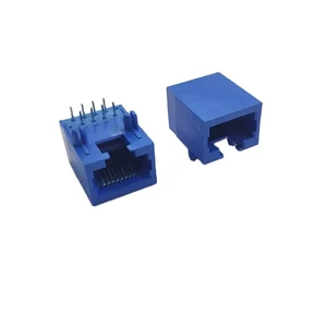 JINDA 1X1 Ports RJ45 10P8C Female Magnetic Modular Jack Connector Nylon Housing Material for PCB Application