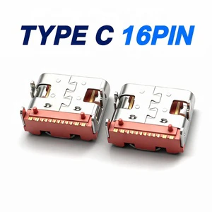 IPX8 Waterproof Type-C 16P SMT Female Socket, High Current Fast Charging USB Connector for Outdoor & Automotive Electronics