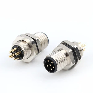Factory Hot selling Waterproof connector with 4 core Sensor round Waterproof Aviation Plug 4pin M8 Connector For PCB