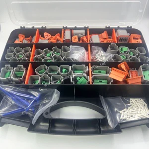 OEM Customized Auto Sealed Deutsch Connector Box 529pcs Terminals High Stability DIN Power DT Male Female Terminals 2 3 4 6 8 12