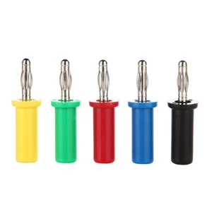 4mm banana plug, high current, high voltage resistant, plug-in and unplug welded one-piece banana head lantern connector