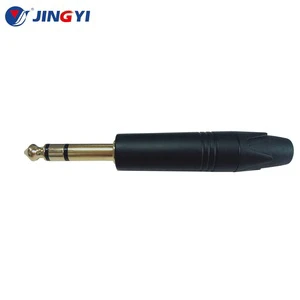 High Quality Rohs CE 6.35mm Jack Plug Stereo Cable Mount Connectors for Guitar Audio Accessories Connector Plug