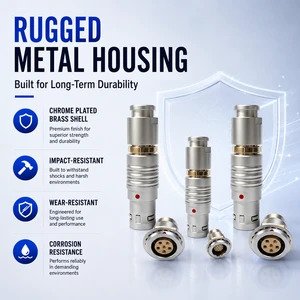 UHUB 0B Series Connector Gold Plated Contacts Circular Metal Plug For High End HiFi Audio Signal Path Port Link