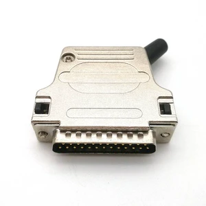 Shielded D-SUB 25pin connector 180 degree 45 degree db 25 connector crimp/ solder pins