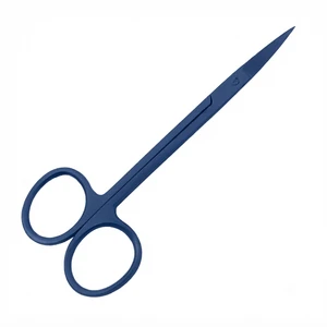 Professional Nail Scissors Stainless Steel Blade Plastic Handle Round Hole Sharp Tip Durable Straight Cut Manicure Tool