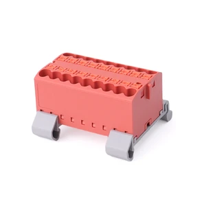 RPTKIX 18X2.5-NS35 Automotive Copper 18 Position Push-in Terminal Distribution Block 24A 450V DIN Rail Mount Power Distributor