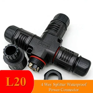 New IP68 Waterproof 3P Power Junction Box Underground T Shape 3 Way Electric Wiring Terminal Connector For Outdoor Connection