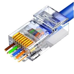 CAT5 CAT6 CAT7 Ethernet Rj45 Connector Pass Through Rj45 Connector