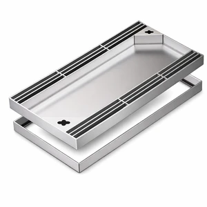 Outdoor Stainless Steel Invisible Manhole Cover Square Recessed Tile Access Cover for Drainage System