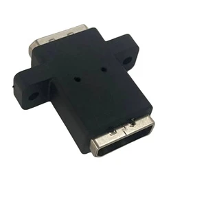 Brand New PC Material Laptop Plug-In Adapter Connectors DP (Display Port) Male Male Converter Screw Hole Audio Video Panel Mount
