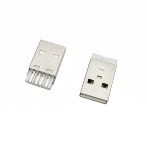USB 2.0 Copper Alloy DIP Connector, 180-Degree Flexibility