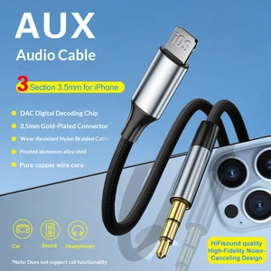 3.5mm USB To Type C Adapter With DAC Chip Pure Copper Conductor Gold-Plated Connector For IPhone Car Speaker