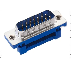 618009226221 D-Sub Standard Connector WR-DSUB Male IDC 9Pin UNC 4-40 Nut Wurth Elektronik Tray Packaging