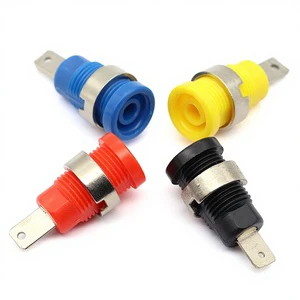 High Current 4mm Banana Socket Brass Female Adapter Connector Hole 12mm Safe Panel Banana Jack